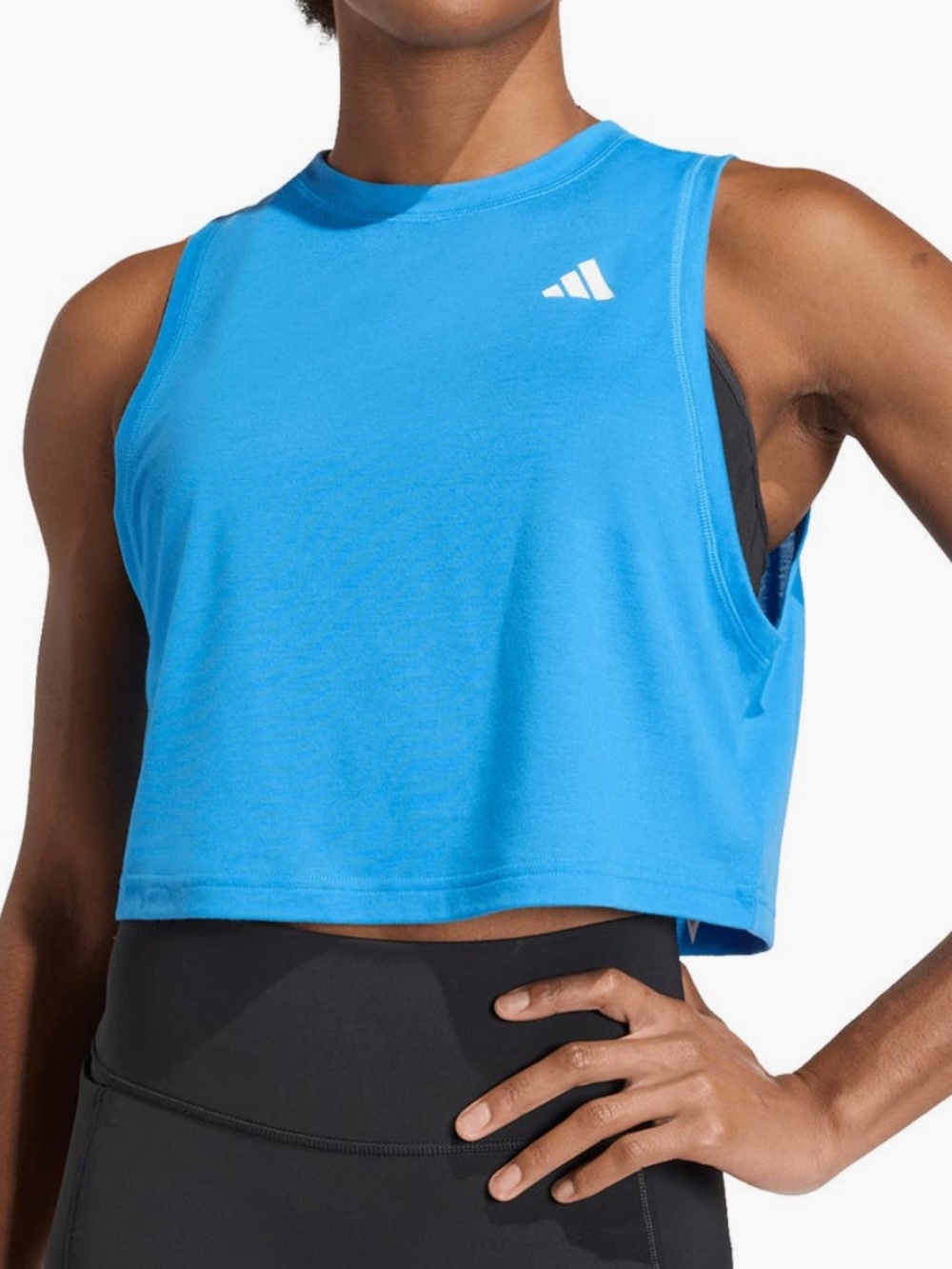 Adidas WE Performance Crop Tank Ray Blue XL NWT